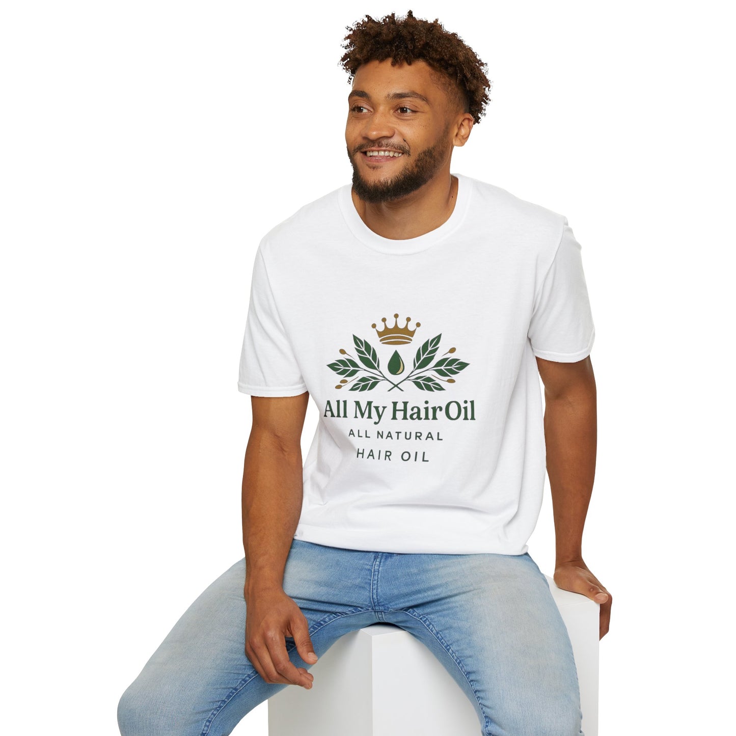 Natural Hair Care T-Shirt - All My Hair Oil, Gift for Naturalistas, Funny Hair Enthusiast Tee, Unisex Casual Wear, Hair Care Lovers Shirt
