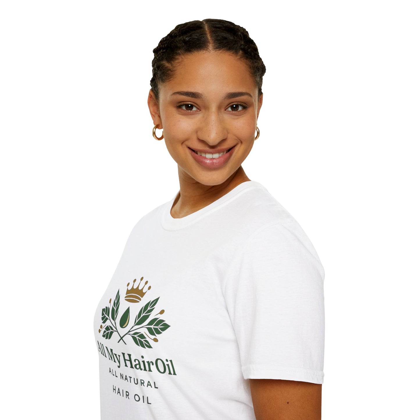 Natural Hair Care T-Shirt - All My Hair Oil, Gift for Naturalistas, Funny Hair Enthusiast Tee, Unisex Casual Wear, Hair Care Lovers Shirt